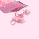 Pink Glue Rings (Pack of 100)
