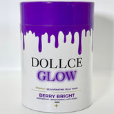 DOLLCE GLOW berry bright jelly mask container on a white background