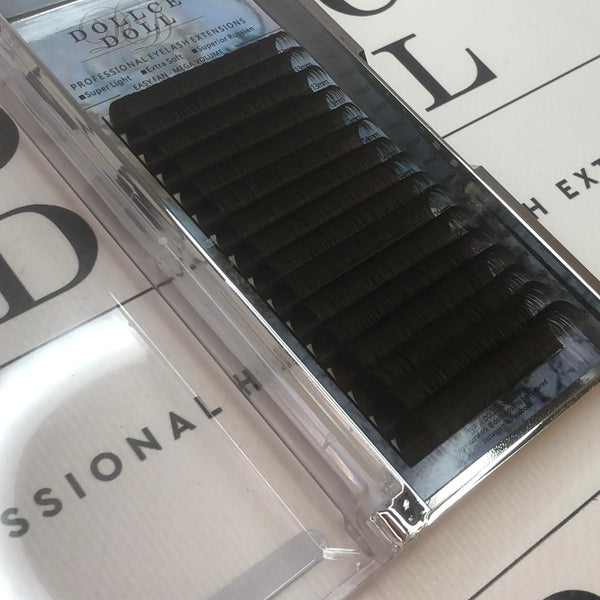 Dark Brown Easy Fan Russian Volume Cashmere Lashes (16 lines)