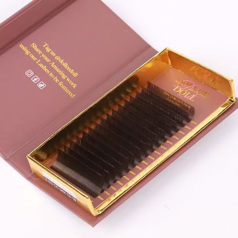 MEDIUM BROWN - Luxury Fan Like Butter Mega Volume Range - Velvet Matte