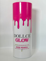 Dollece Glow product with pink cap and white body on a light gray background