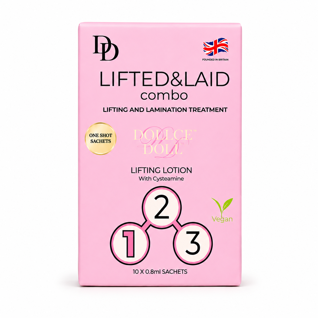 LIFTED&LAID Korean Brow & Lash Lamination with Cysteamine LIFT - STEP 1 (10 SACHETS)