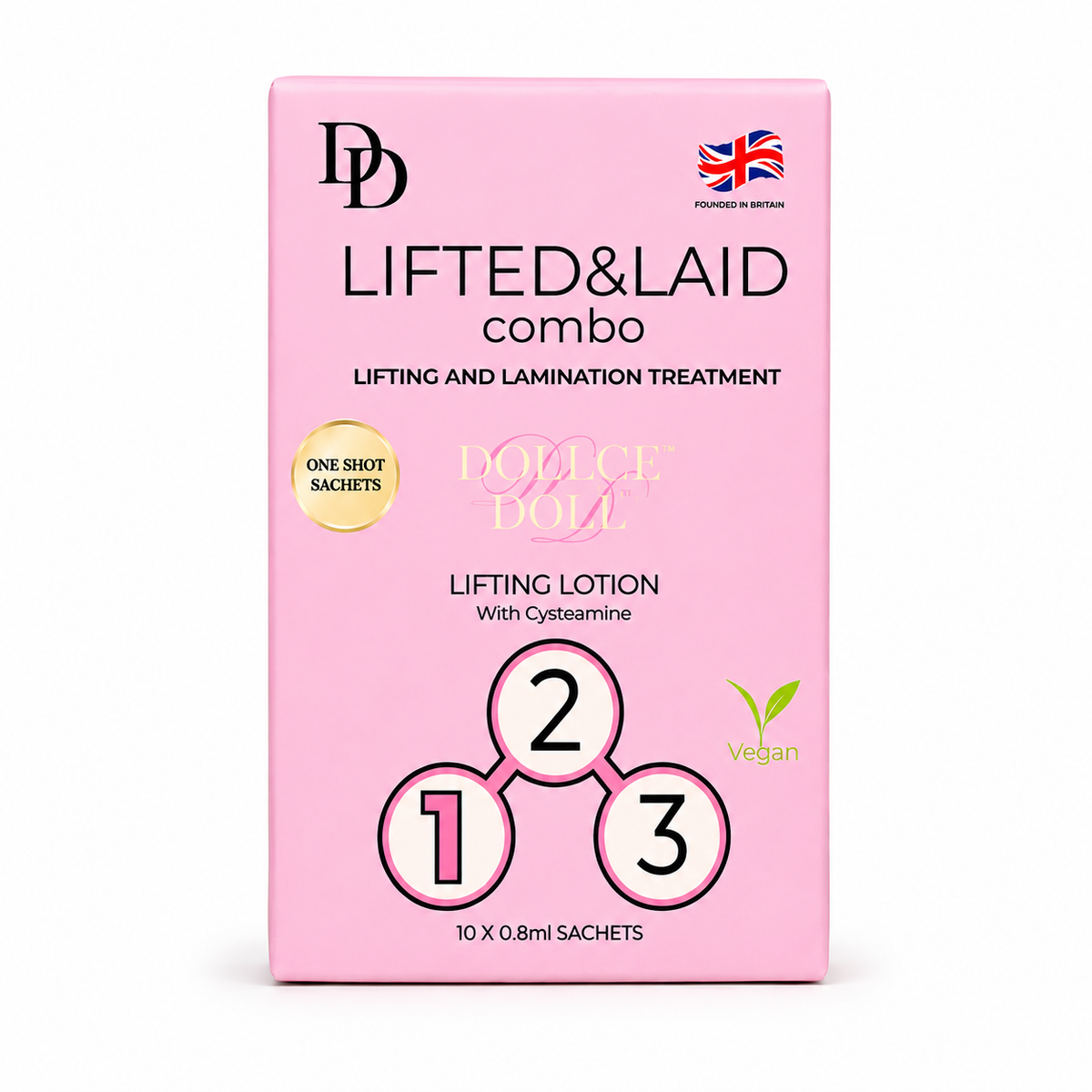 LIFTED&LAID Korean Brow & Lash Lamination with Cysteamine LIFT - STEP 1 (10 SACHETS)