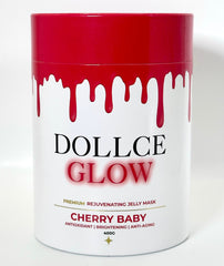 DOLLCE GLOW cherry baby jelly mask container on a white background