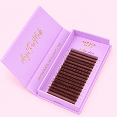 Angel Lashes DARK BROWN - NOT BONDED Pre Made