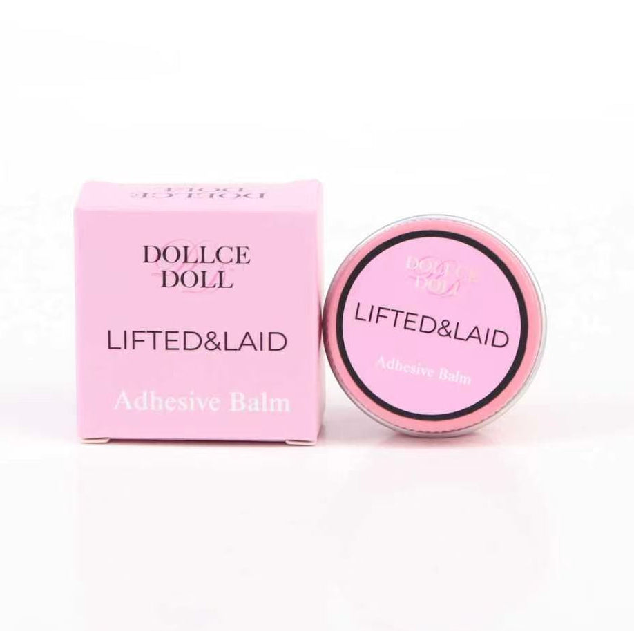 Dollce Doll LIFTED&LAID Curl Balm professional lash lift adhesive alternative for Korean lash lift treatments, cleaner wrapping and better lash placement.