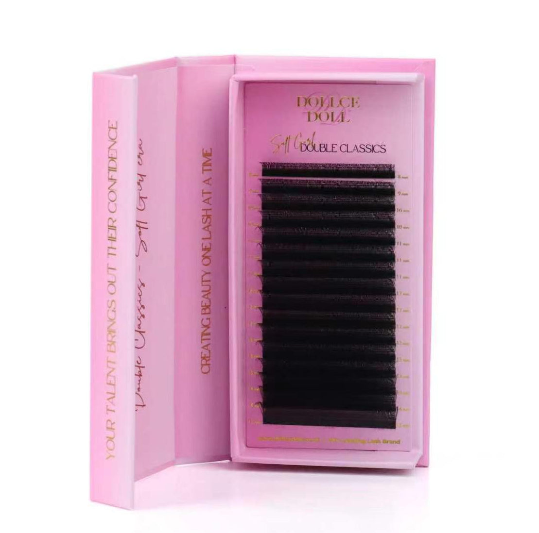 Dollce Doll Soft Girl Double Classic Lashes in brown and black for fuller natural classic lash sets